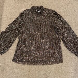 Boden Shimmering Mixed Metallic Knit Top